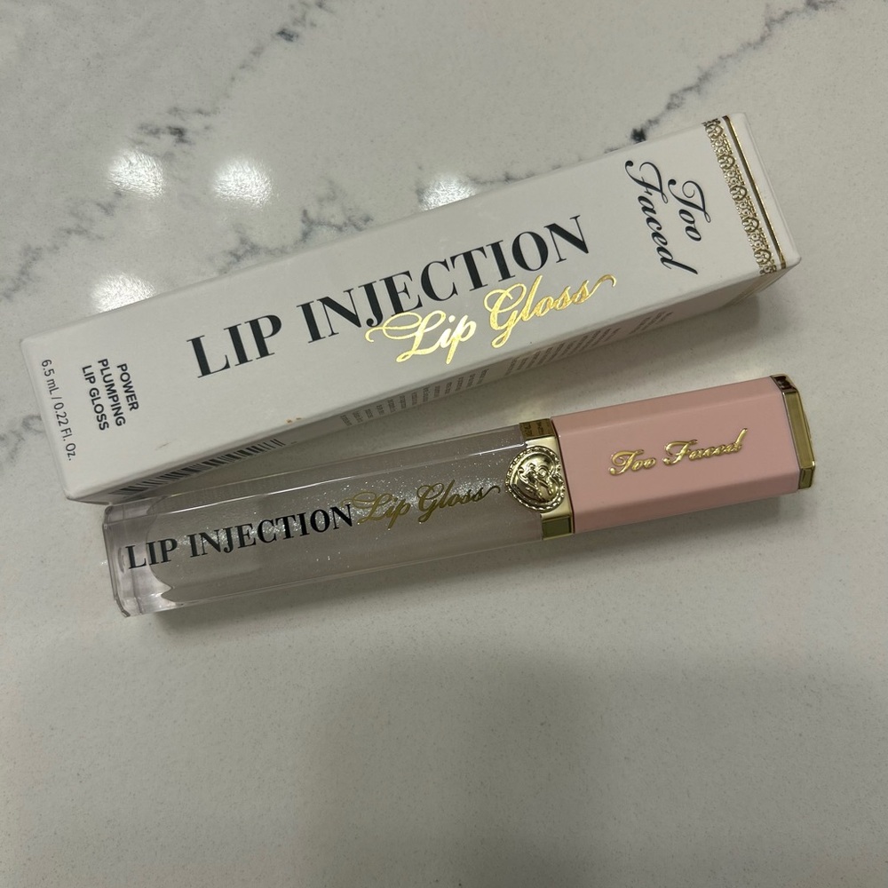 Too Faced Lip Injection Gloss - Clear and Soft Pink